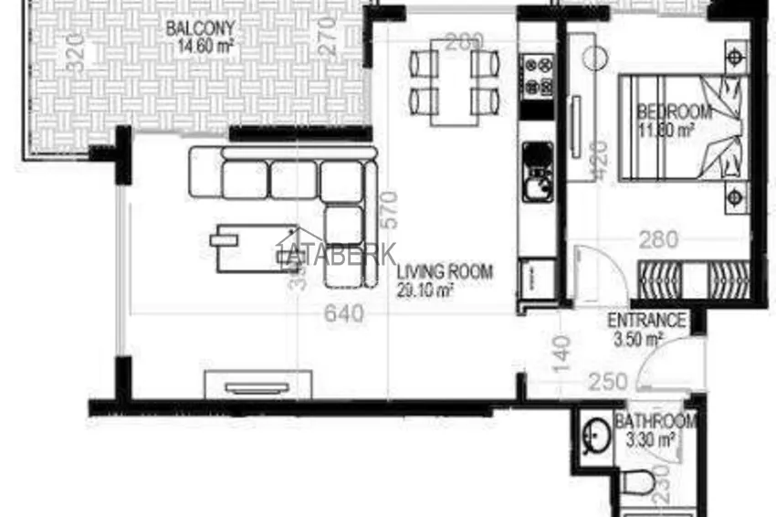 Купить дешево Квартира 1+1 82 м² в центре Махмутлара – с мебелью, рассрочка до 1 года 1 