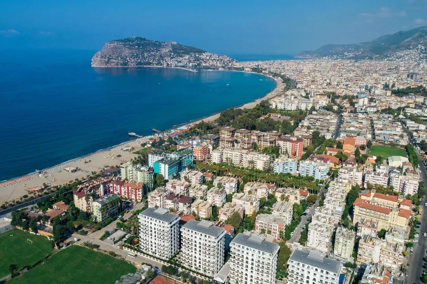 Линейная квартира 3+1 в Оба с мебелью и видовыми характеристиками  1 