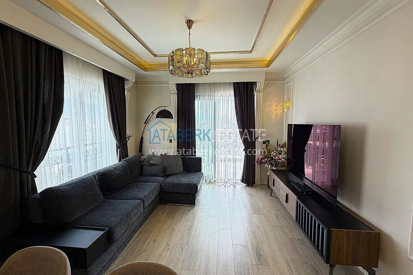 Приобрести Линейная квартира 3+1 в Оба с мебелью и видовыми характеристиками  7 