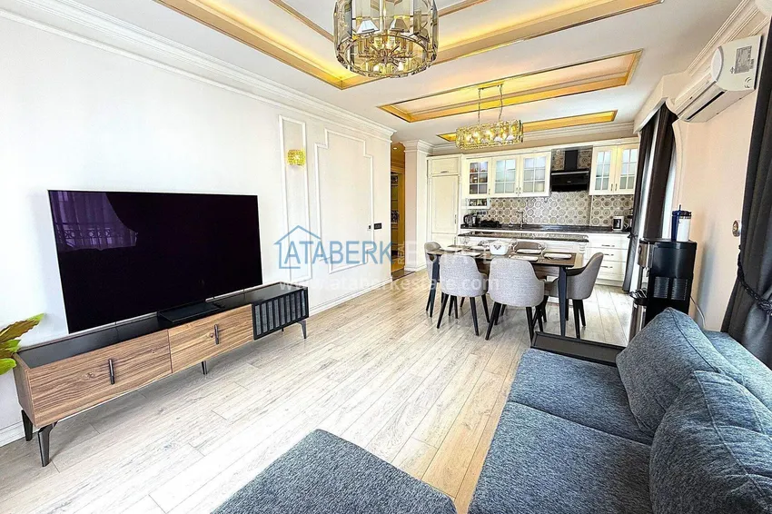 Приобрести Линейная квартира 3+1 в Оба с мебелью и видовыми характеристиками  8 