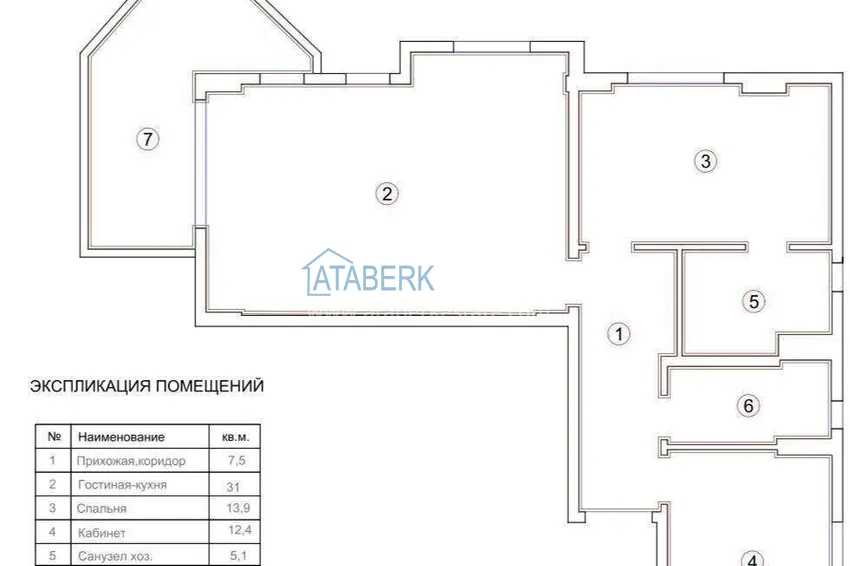 Купить дешево Дизайнерская квартира 2+1 с видом на море в Каргыджаке - от собственника, 300 метров до пляжа 1 