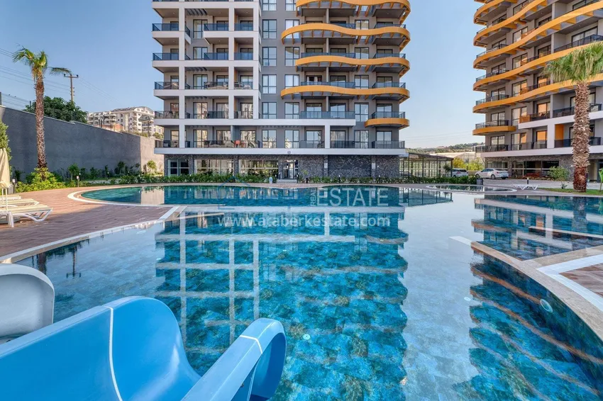 Квартира 1+1 с новой мебелью в Авсалларе - комплекс с лицензией на краткосрочную аренду 5 