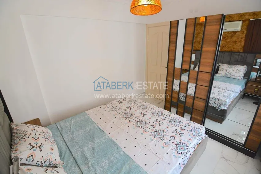 Приобрести Квартира 1+1 с видом на море в районе Оба - 2 балкона, 100 м до пляжа, подходит под ВНЖ 14 