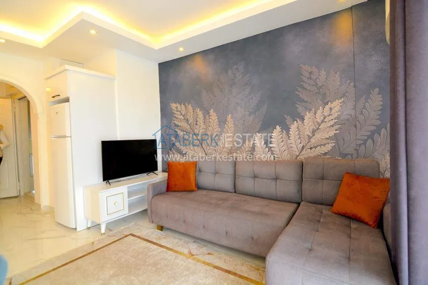 Приобрести Квартира 1+1 с видом на море в районе Оба - 2 балкона, 100 м до пляжа, подходит под ВНЖ 3 