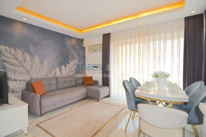 Приобрести Квартира 1+1 с видом на море в районе Оба - 2 балкона, 100 м до пляжа, подходит под ВНЖ 5 