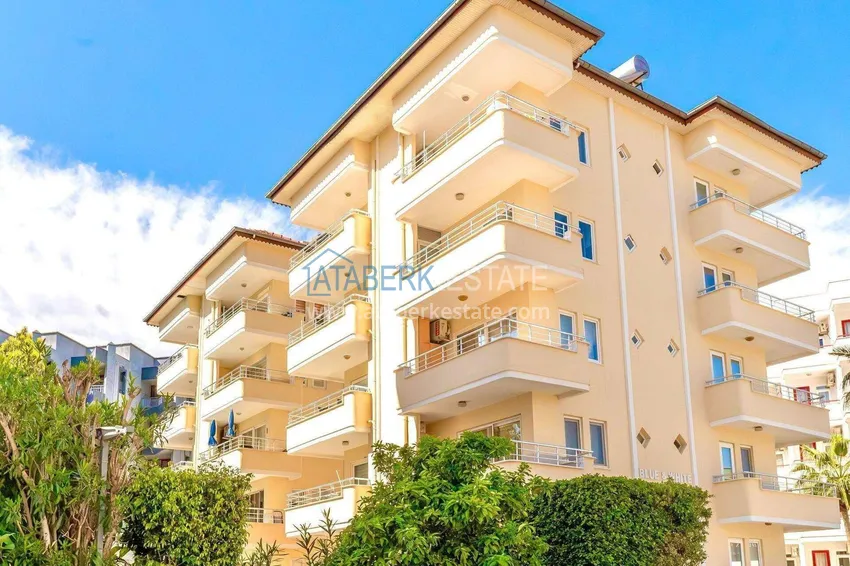 Квартира 1+1 с видом на море в районе Оба - 2 балкона, 100 м до пляжа, подходит под ВНЖ 9 