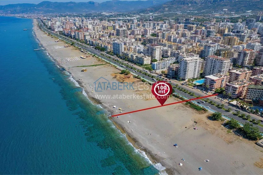 Линейная квартира 3+1 на первой линии в Махмутларе - мебель, прямой вид на море 2 