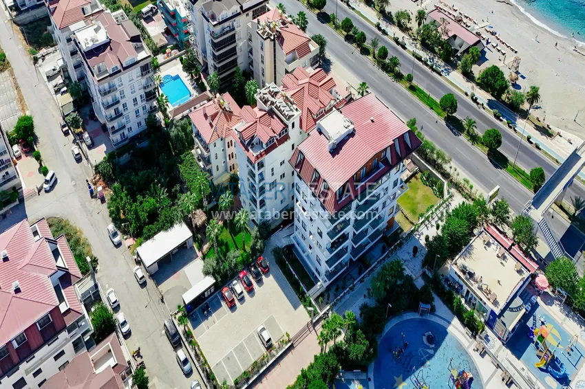 Видовая квартира 1+1 с видом на море в Кестеле - первая линия, подходит для гражданства 3 