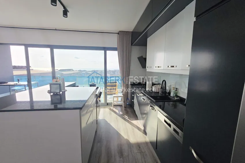 Приобрести Пентхаус-дуплекс 2+1 в Каргыджаке от собственника - люкс мебель, панорамный вид  5 