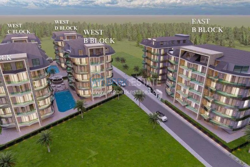 Стильная квартира 1+1 в центре Алании, район пляжа Кейкубат – 150 метров 30 