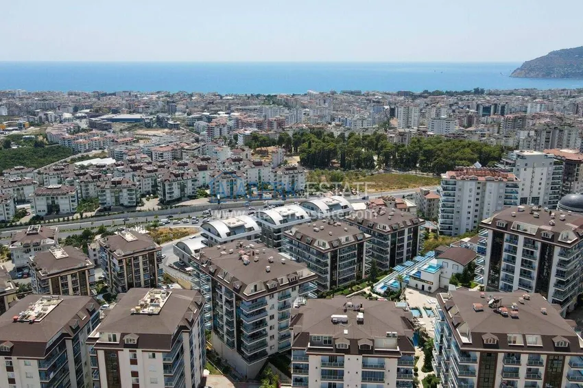 Квартира 1+1 в Алании с видом на море – мебель, престижный комплекс, район Оба 3 