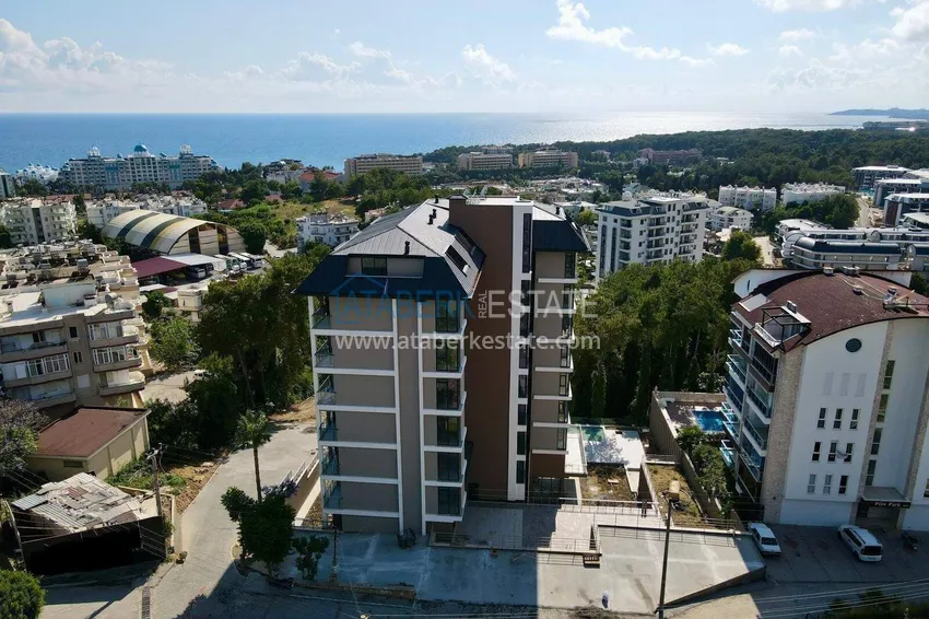 Квартира 1+1 с видом на море в Алании, район Авсаллар  3 