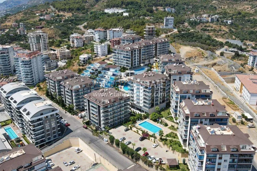 Квартира 1+1 в Алании с видом на море – мебель, престижный комплекс, район Оба 4 
