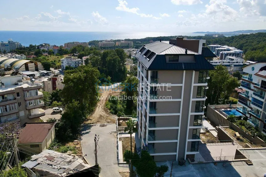 Квартира 1+1 с видом на море в Алании, район Авсаллар  4 