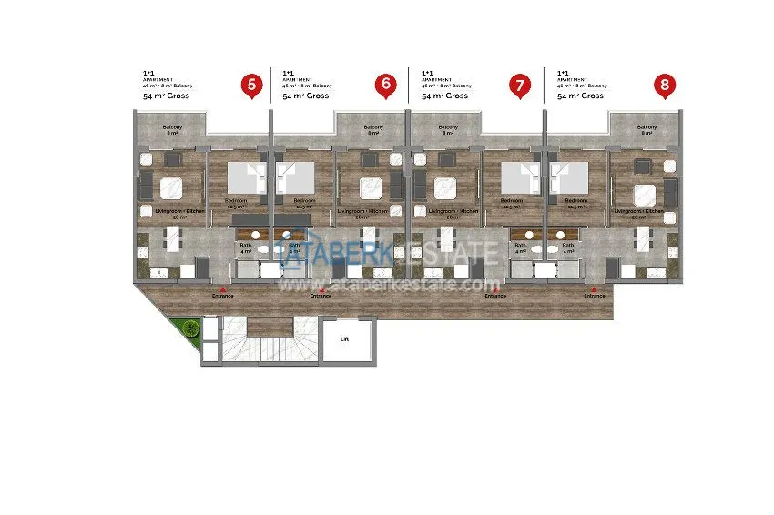Приобрести Элитный комплекс на пляже Клеопатры 8 