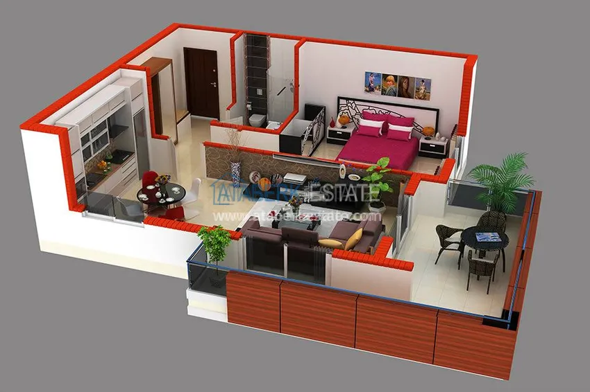 Приобрести Новый комплекс в Махмутлар с апартаментами 1+1 и 2+1. 15 