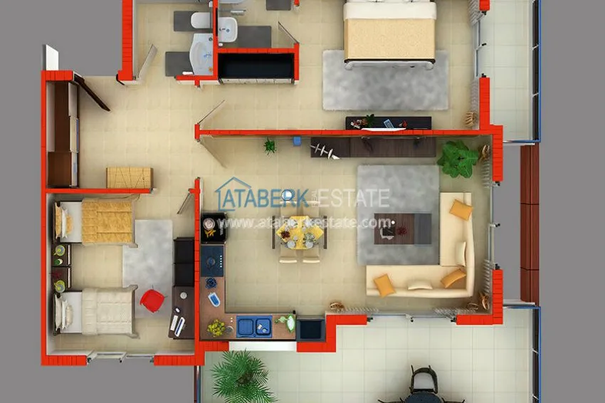 Приобрести Новый комплекс в Махмутлар с апартаментами 1+1 и 2+1. 22 