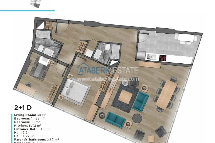 Приобрести Новая квартира в новом доме от инвестора, район Джикджилли, Аланья 10 