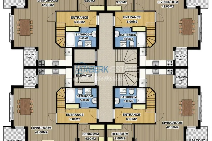 Приобрести Жилой комплекс от застройщика в Коньялты, беспроцентная рассрочка 1