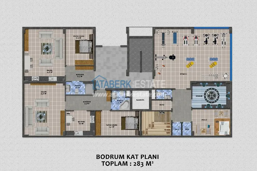 Приобрести Комплекс в 50 метрах от Средиземного моря в Алании 1 