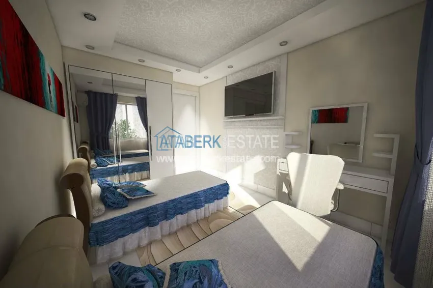 Приобрести Апартаменты 2+1 в новом комплексе района Махмутлар 12 