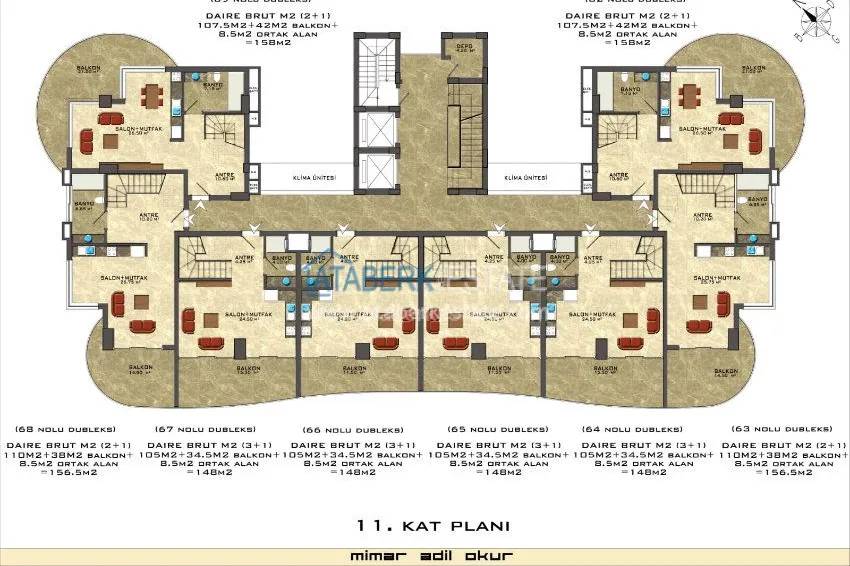 Приобрести Квартира в комплексе от застройщика в Махмутларе, Алания 2 