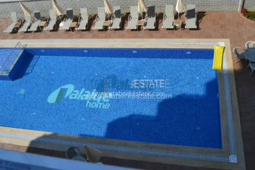 Аренда квартиры в комплексе с закрытым бассейном у моря в популярном районе Аланьи Махмуларе 5