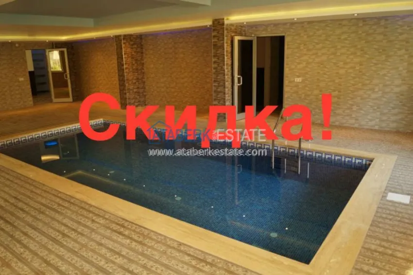 Аренда квартиры в комплексе с закрытым бассейном у моря в популярном районе Аланьи Махмуларе 7