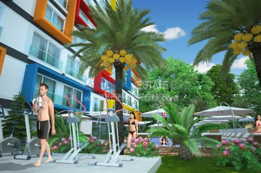 Квартиры в малоэтажном комплексе с панорамным видом на море в Конаклы, Алания 53 