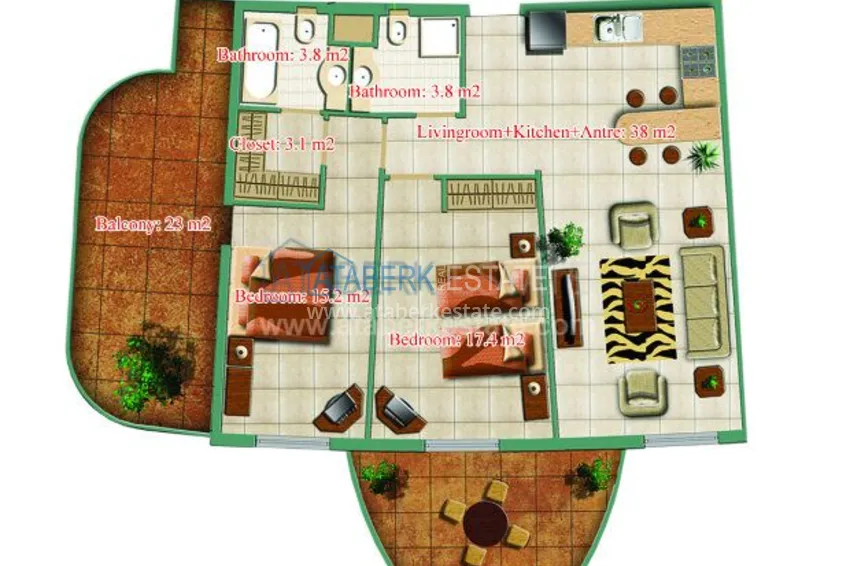 Квартиры в комплексе Май Марин от застройщика в районе Махмутлар, Алания 12 