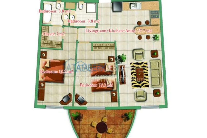 Квартиры в комплексе Май Марин от застройщика в районе Махмутлар, Алания 13 