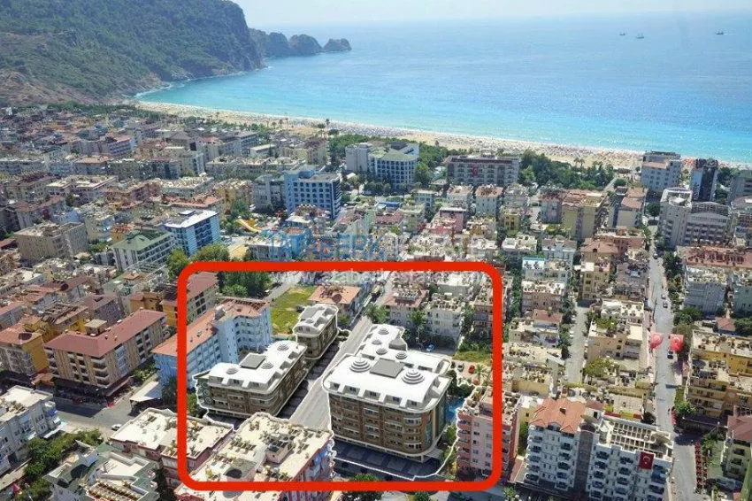 Апартаменты в центре Алании у пляжа Клеопатры 1 