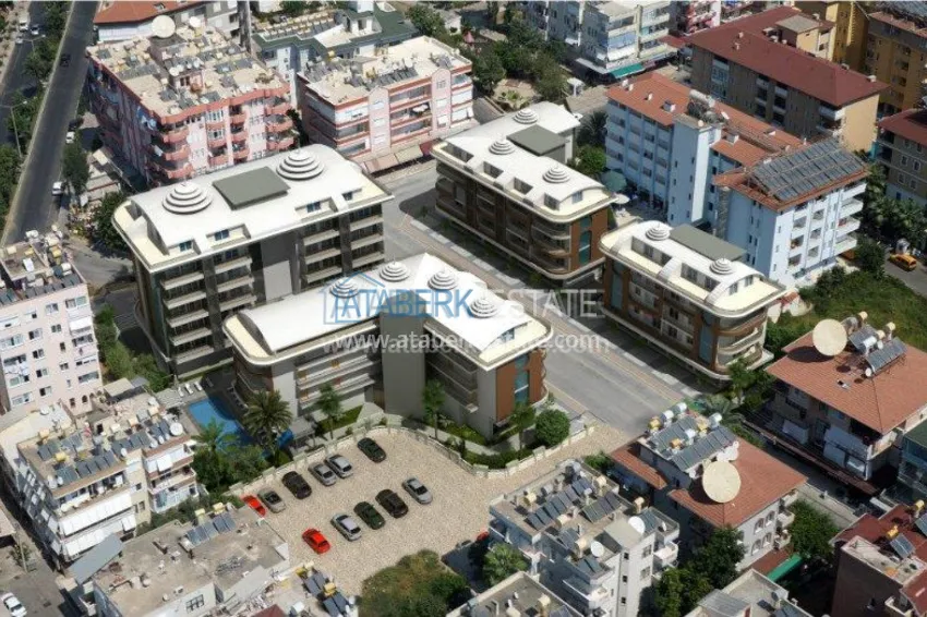 Апартаменты в центре Алании у пляжа Клеопатры 48 