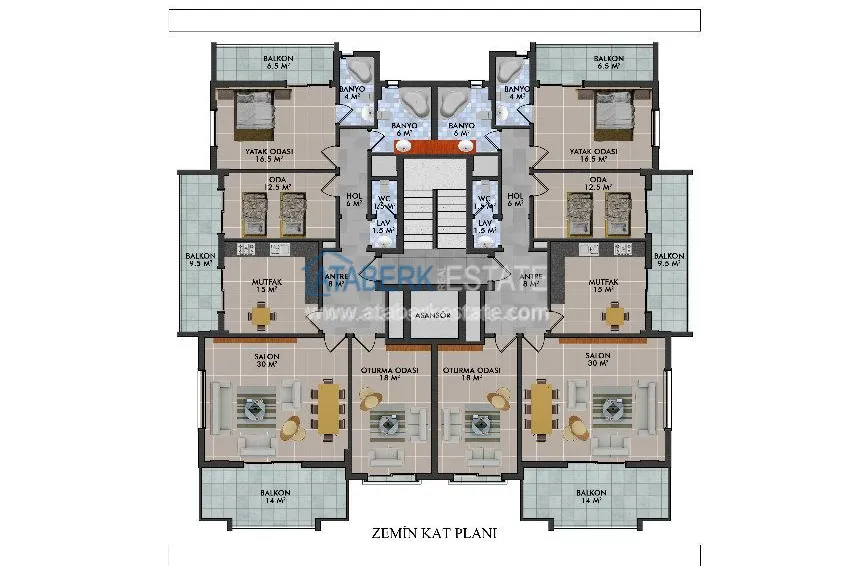 Большие квартиры с видом на всю Аланию напрямую от застройщика 9